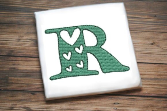 Alphabet Letter R Multi Heart Design Review