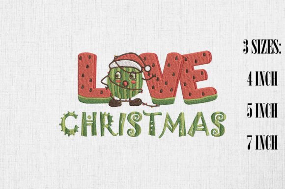 Love Christmas Watermelon: A Festive Holiday Embroidery Review