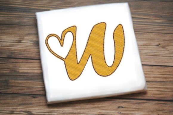 Review: Letter W with Beautiful Heart for Sweatshirts