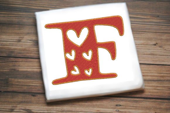 Reviewing Alphabet Letter F Multi Heart for Apparel