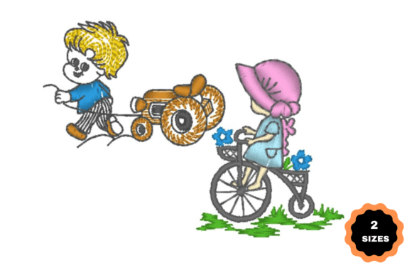 Reviewing Boy and Girl Playing for Holiday Collections