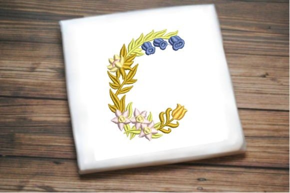 Reviewing Letter C in Beautiful Flower for Sweatshirts