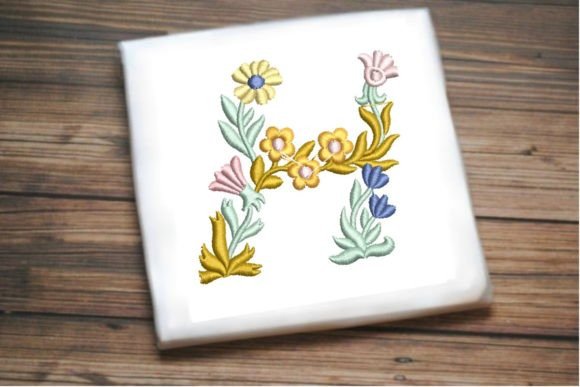 Reviewing Letter H in Beautiful Flower for Boutique Sweatshirts