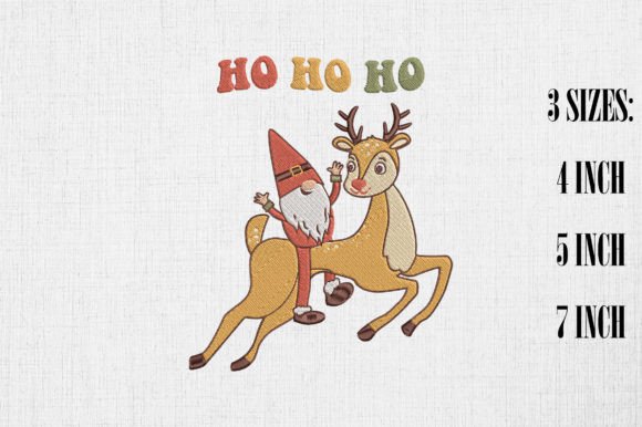 Santa Gnome Riding Reindeer: A Holiday Embroidery Review